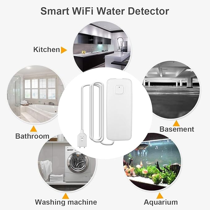 3PCS WiFi Water Leak Detector Kit, 80dB Water Sensor Alarm, Sump Pump Leakage - Image 4