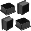 4 Pcs Square PVC Furniture Leg Caps, Vinyl Flexible Chair Leg Floor Protectors by Bonsicoky