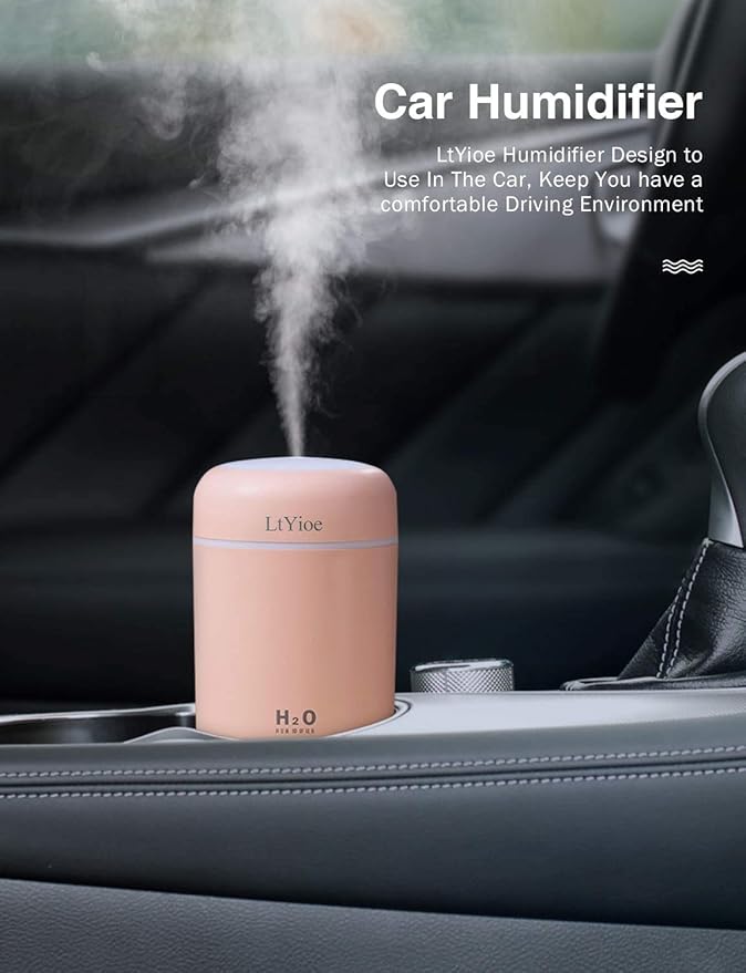 Colorful Cool Mini Humidifier, USB Personal Desktop Humidifier - Image 4