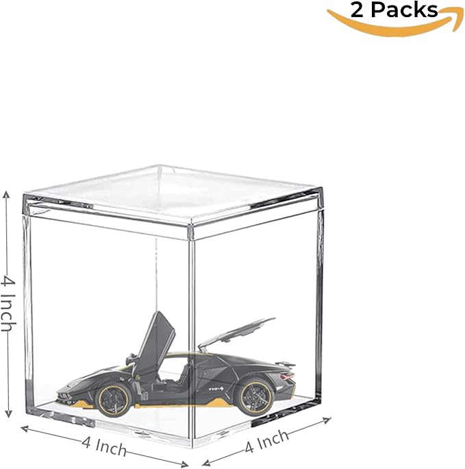 Acrylic Box Clear Display Case Plastic Square Cube Storage Contanier - Image 2