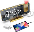 Projection Digital Alarm Clock for Bedrooms, Alarm Clock Radio on Ceiling by Hanaix