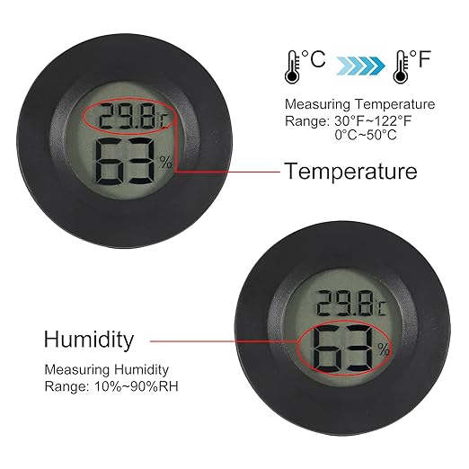 2PCS Mini Hygrometer Thermometer Electronic Digital Humidity Meter Gauge - Image 2