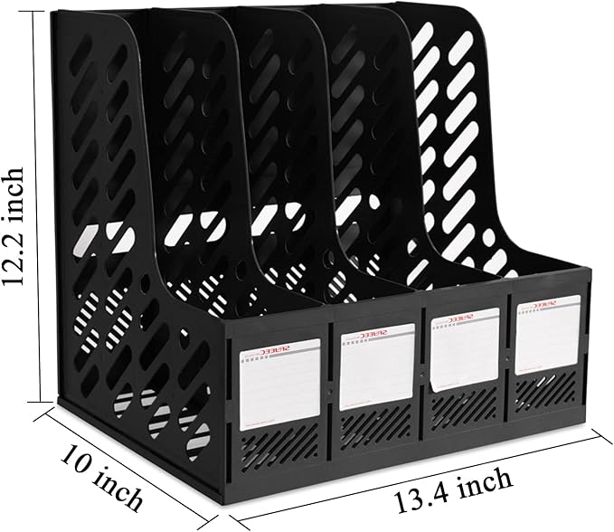 SAYEEC Magazine File Holder, Plastic Desktop File Folder Organizer - Image 2
