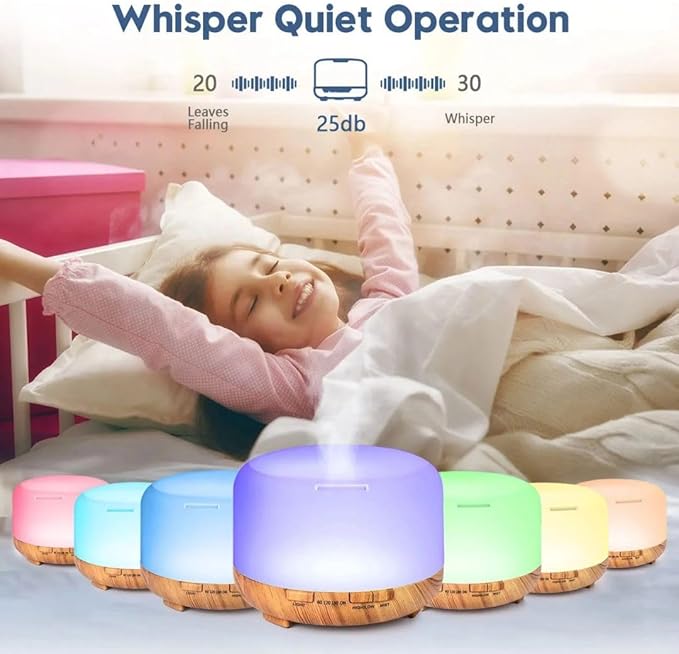 500ml Home/Office Aroma Diffuser, Essential & Fragrant Oil Vaporizer - Image 9