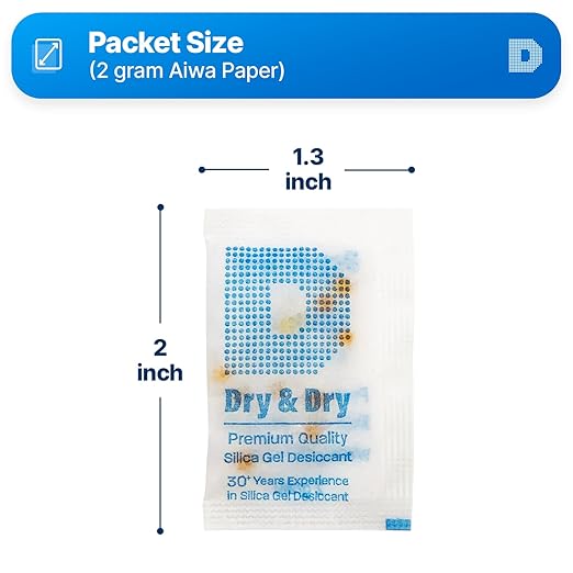 Dry & Dry Orange Indicating Silica Gel Packets Desiccants - Image 6