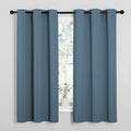 NICETOWN Smoky Blue Blackout Curtains 48 inches Length by NICETOWN