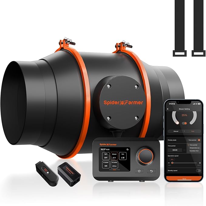 Spider Farmer 6 Inch Smart Inline Duct Fan by SpiderFarmer