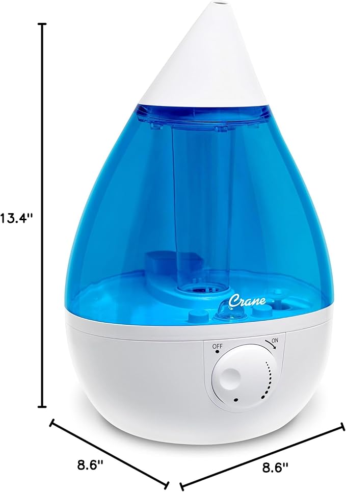 Crane Ultrasonic Cool Mist Teardrop Humidifier - Image 9