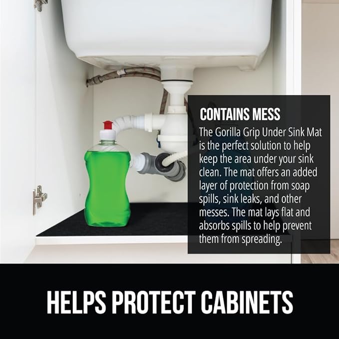 GORILLA GRIP LeakGuard Non-Adhesive Under Sink Mat - Image 3