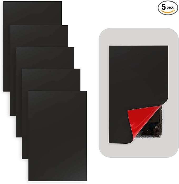 Rubber Bond Self-Adhesive Rubber Wall Outlet Cover Plate 5 Pack by RubberBond