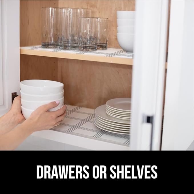 GORILLA GRIP DripGuard Shelf Liner, Non-Adhesive Drawer and Kitchen Cabinet - Image 7