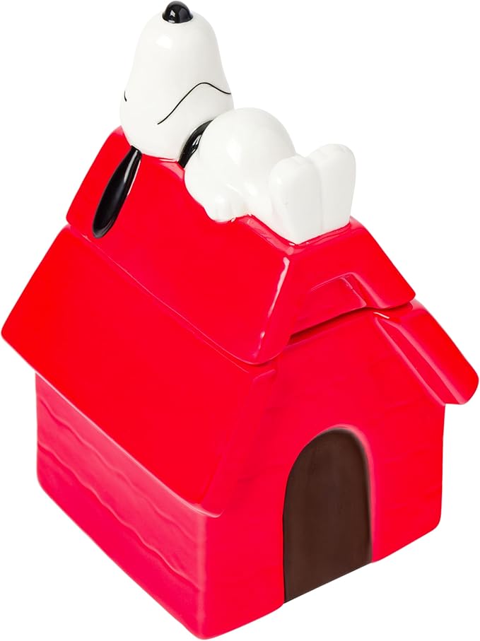 Silver Buffalo Peanuts Sculpted Ceramic Cookie Jar Featuring Snoopy and by SilverBuffalo