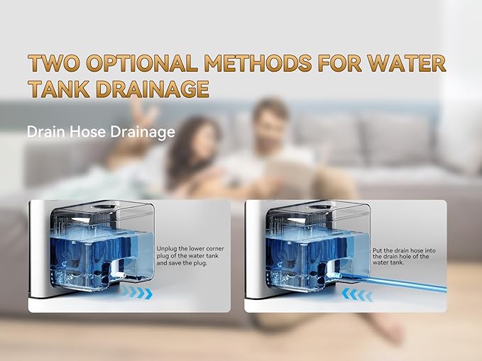 Home Dehumidifier with Drain Hose, 95oz Quiet dehumidifier - Image 9