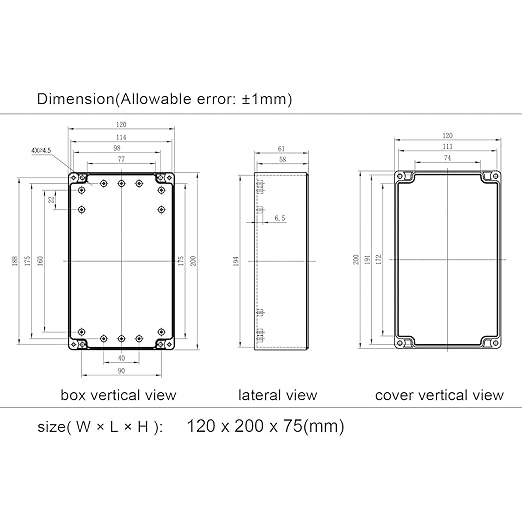 LeMotech Project Box ABS Plastic IP65 Waterproof Dustproof Electrical Junction - Image 7