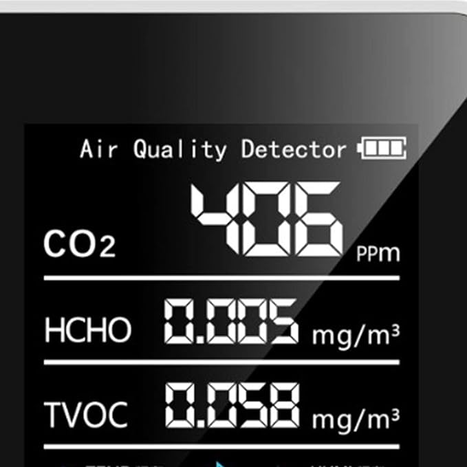 Fydun Air Quality Monitor Indoor, 5 in 1 Detector Portable Battery Operated - Image 3