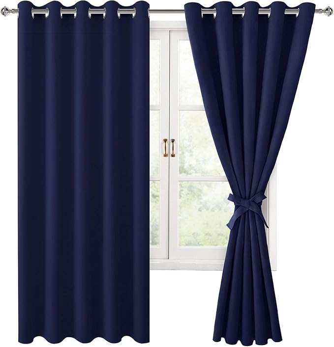 Hiasan Blackout Curtains for Bedroom, 60 x 63 Inches Length by Hiasan