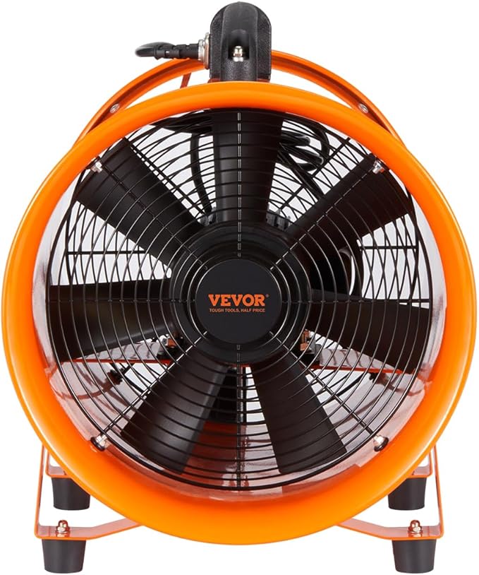 VEVOR 16 Inch Utility Blower Fan, 2 Speed 5175 CFM Heavy Duty Cylinder Axial - Image 2