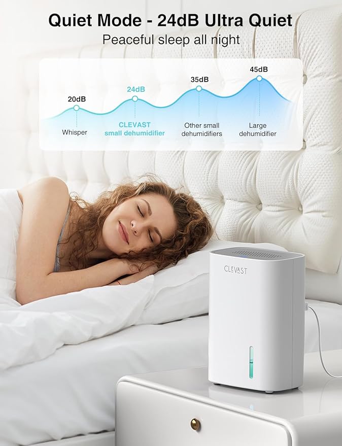 CLEVAST Small Dehumidifier for Home, 30oz Mini Quiet Dehumidifier for Bathroom - Image 4