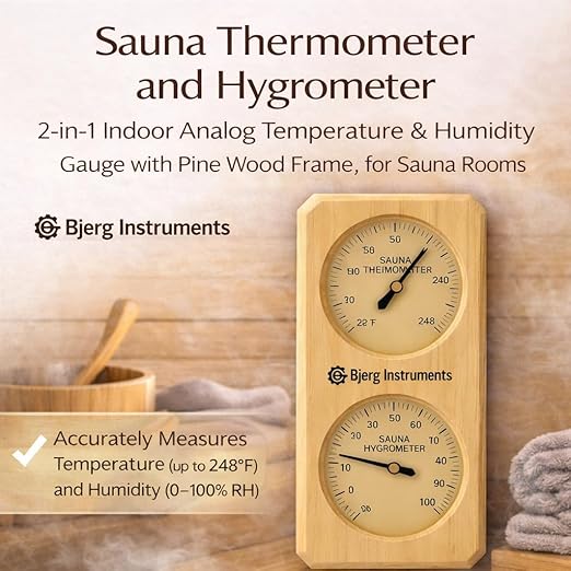 Sauna Thermometer and Hygrometer - Image 2