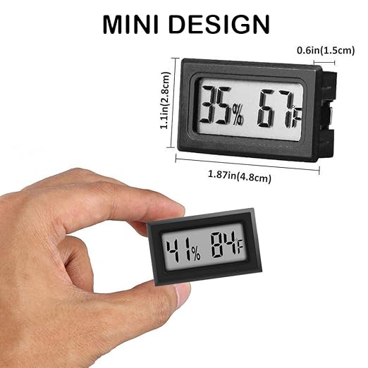 Mini Thermometer Hygrometer, Large Number Fahrenheit LCD Display Digital - Image 5