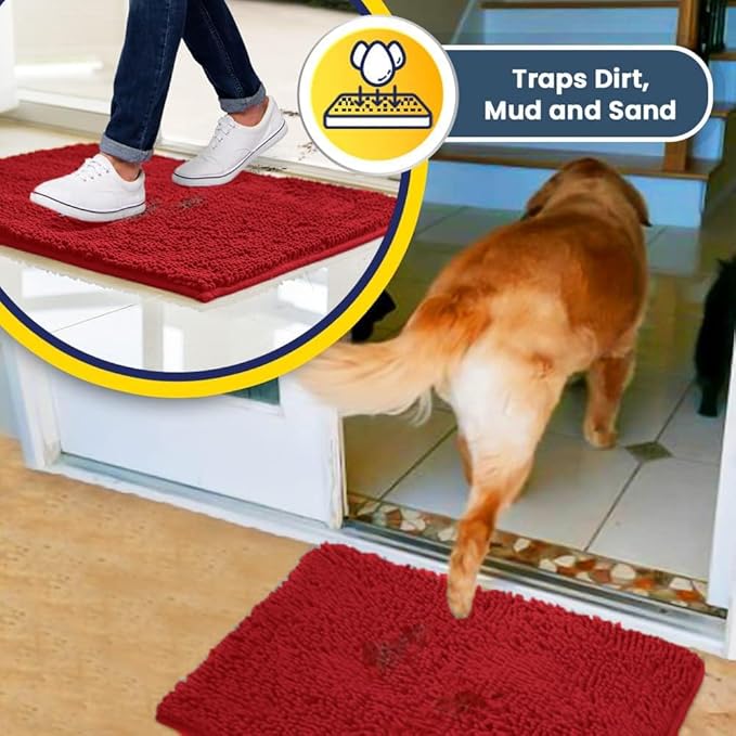 Muddy Mat® Pack of 3 Highly Absorbent Microfiber Dog Door Mat and Pet Rug - Image 3