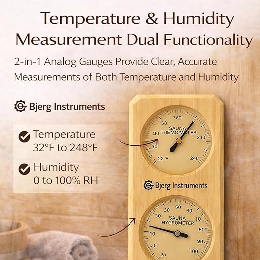 Sauna Thermometer and Hygrometer - Image 3