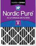 Nordic Pure 20x20x4 Pleated Plus Carbon Air Filters MERV 8 1 Pack by NordicPure