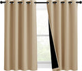 NICETOWN Bedroom Full Blackout Curtain Panels, Super Thick Insulated Grommet by NICETOWN