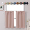 Chyhomenyc Blush Pink Short Blackout Curtains 36 Inch Length, Small Kitchen by Chyhomenyc