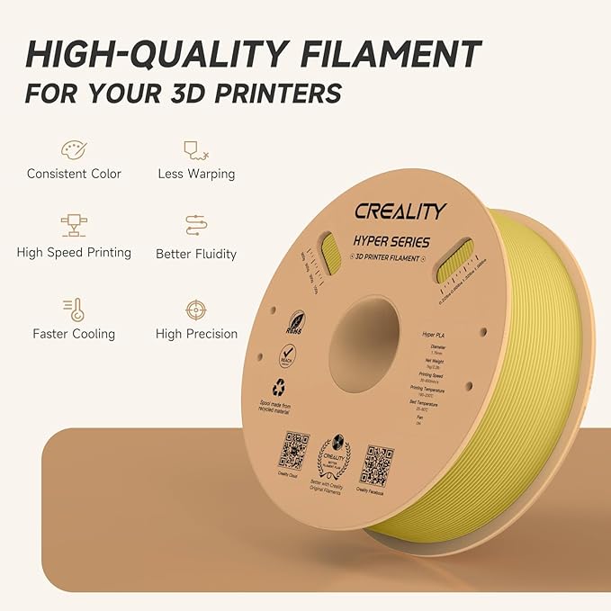 Official Creality Hyper PLA Filament 1.75mm, High Speed PLA 30-600mm/s Rapid 3D - Image 3