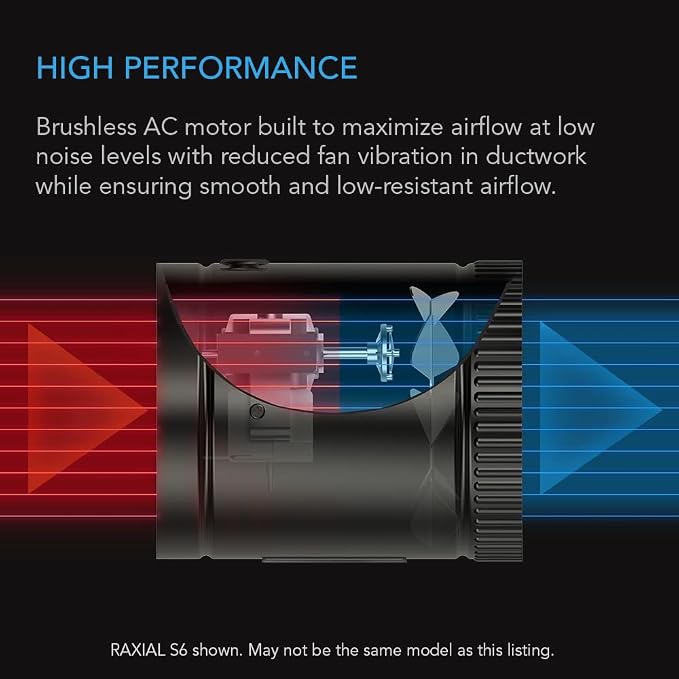AC Infinity RAXIAL S4, Inline Booster Duct Fan 4” - Image 4