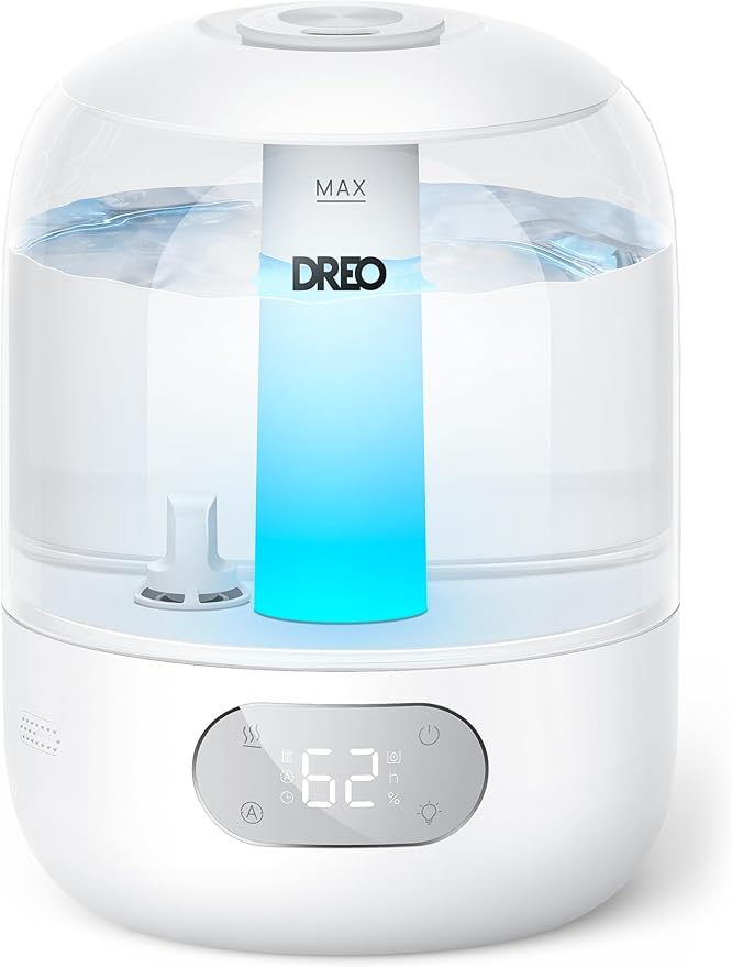 DREO Humidifiers for Bedroom, 3L Top Fill 30H & 26dB Quiet Runtime for Large by DREO