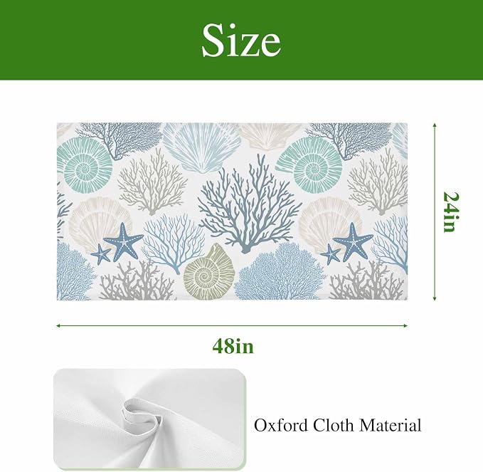 2 Pack Coral Sea Snail Starfish Fluorescent Light Covers Green Blue Costal - Image 9