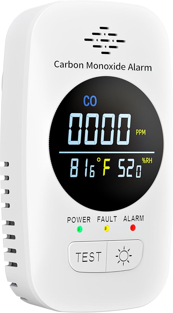 Carbon Monoxide Detector with Loud Voice Alarm, 3-in-1 CO Gas Monitor with by Unknown
