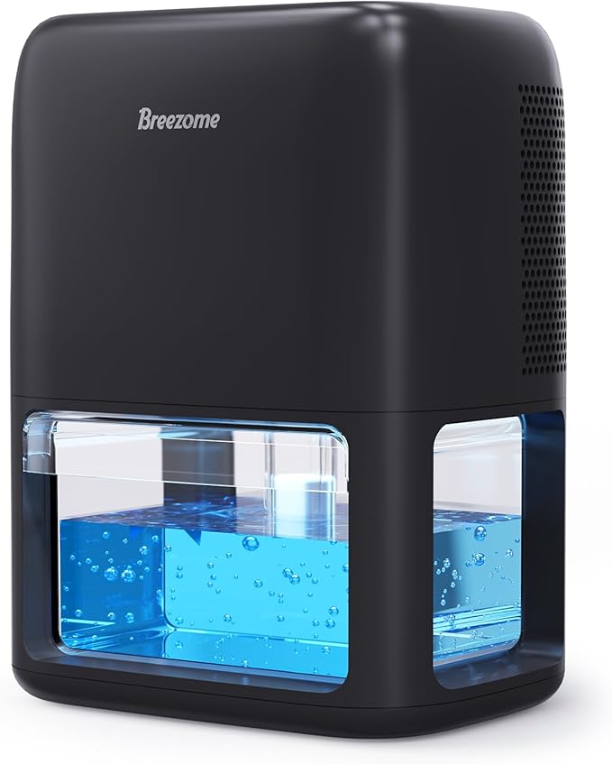 60 OZ Dehumidifiers for Home, Dual-Semiconductor Quiet Dehumidifier by BREEZOME
