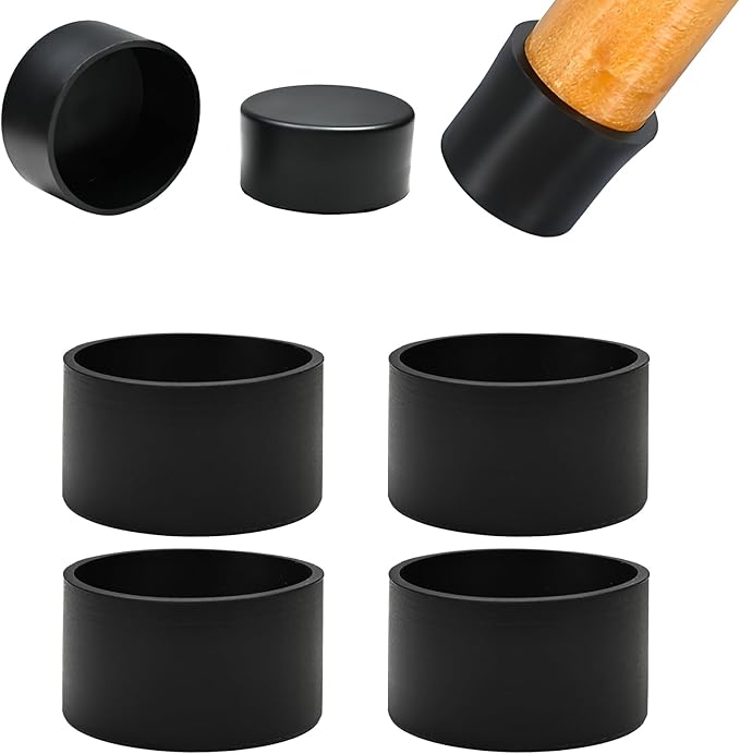 2" Silicone Chair Leg Floor Protectors, Rubber Chair Leg Caps, Non-Slip by EASYEAH