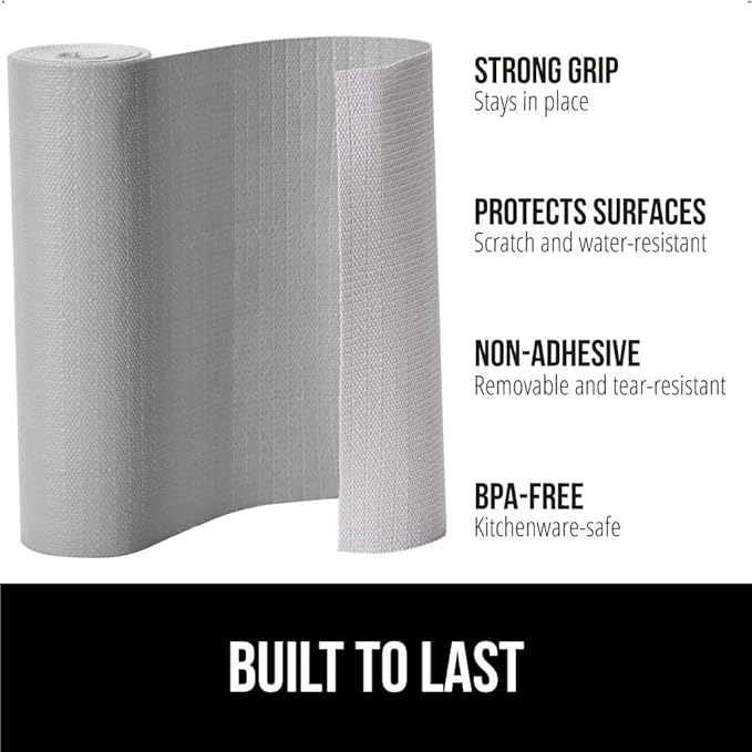 GORILLA GRIP DripGuard Shelf Liner, Non-Adhesive Drawer and Kitchen Cabinet - Image 2