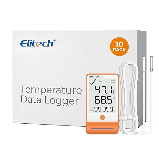Elitech 10Pack GSP-6 Bluetooth Data Logger Temperature Humidity by Elitech