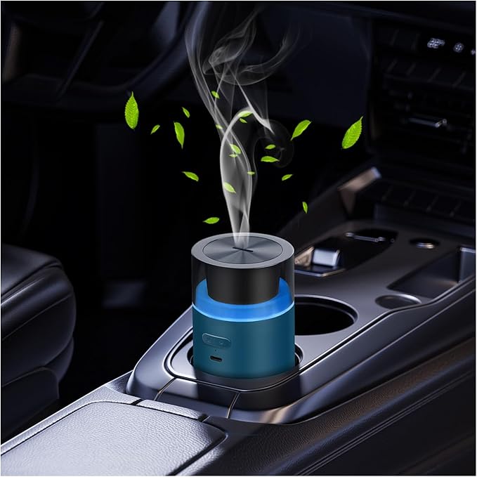 HODEMI Portable Smart Essential Oil Diffuser, Cold Mist Car Air Freshener by HODEMI
