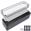 Junction Box, IP67 Waterproof ABS Black Project Box Clear Cover by Otdorpatio
