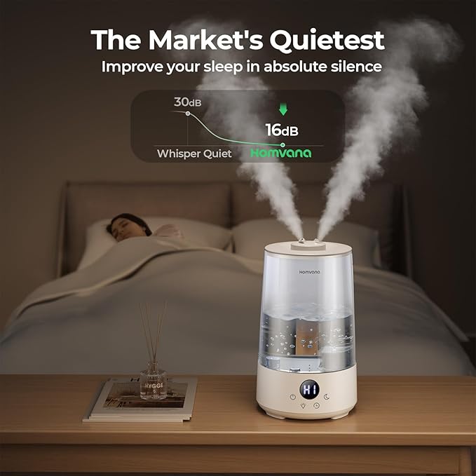 Homvana Humidifiers for Bedroom Home, 3.6 L Cool Mist Top-Fill 34H Super Long - Image 4