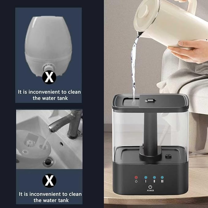 KZF 4L Top Fill Humidifiers for Bedroom & 60H Runtime - Image 4