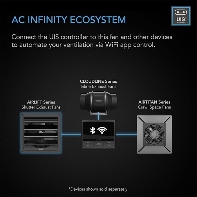 AC Infinity AIRLIFT T20, Shutter Exhaust Fan 20" - Image 5
