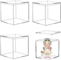 Acrylic Box Clear Boxes with Lids 4 Pieces Acrylic Display Cube Graduation by LOVPLAY