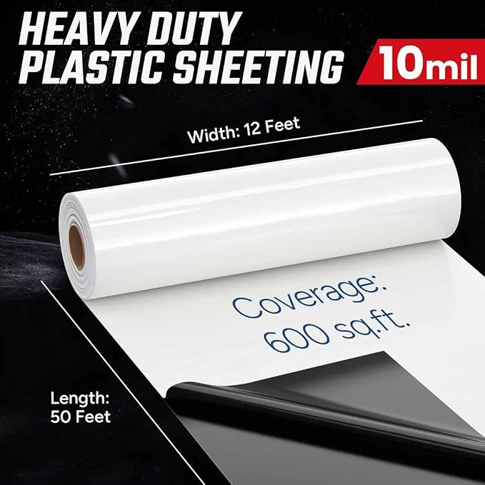 Crawl Space Vapor Barrier, 10 Mil Vapor Barrier, Drop Cloth Moisture Barrier - Image 5
