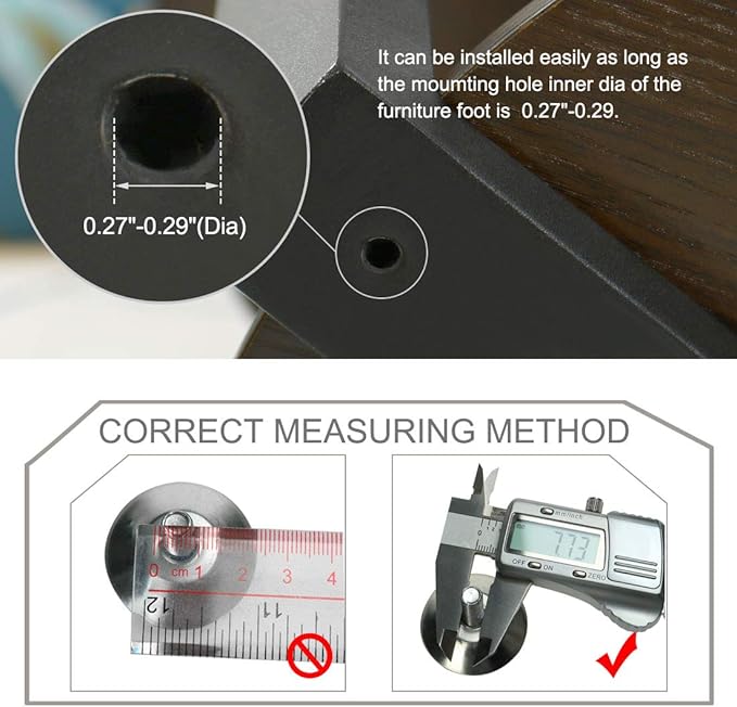 uxcell M8 x 25 x 30mm Screw on Furniture Glide Leveling Feet Floor Protector - Image 3