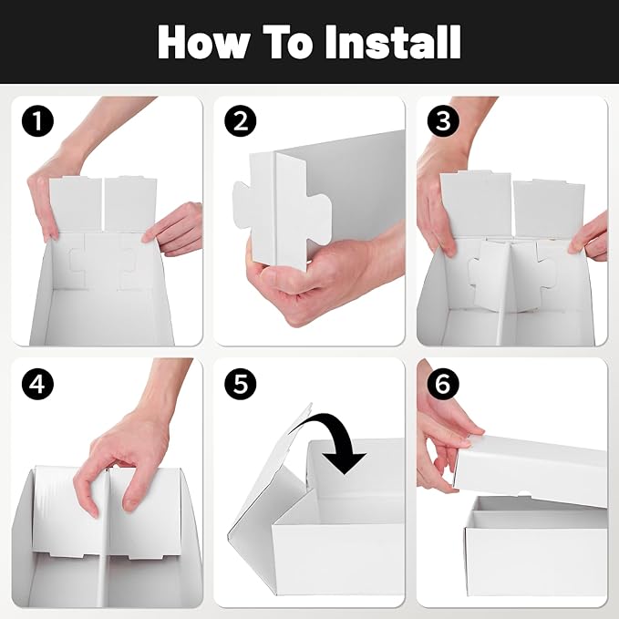 NUMINA 4 Pack 2-Row Cardboard Card Storage Box - Image 4