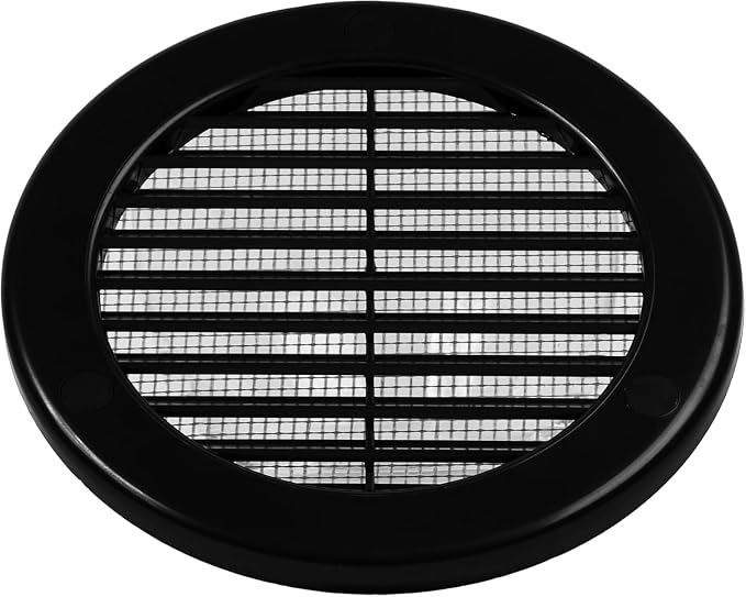 100-Pack 4" Round Air Vent Cover – Black Plastic Soffit Air Vent Deflector - Image 8