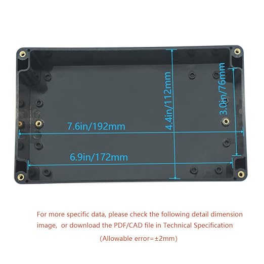 Junction Box, Zulkit Project Box IP65 Waterproof Outdoor Box ABS Plastic - Image 5