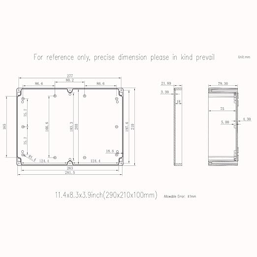 Junction Box, Zulkit Project Box IP65 Waterproof Outdoor Box ABS Plastic - Image 7